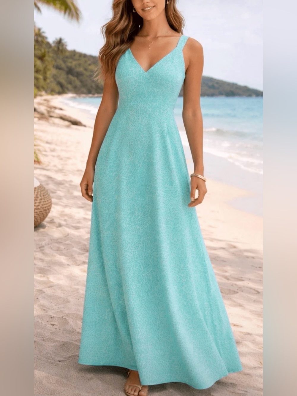 J.McLaughlin green maxi dress cheetah print - XL